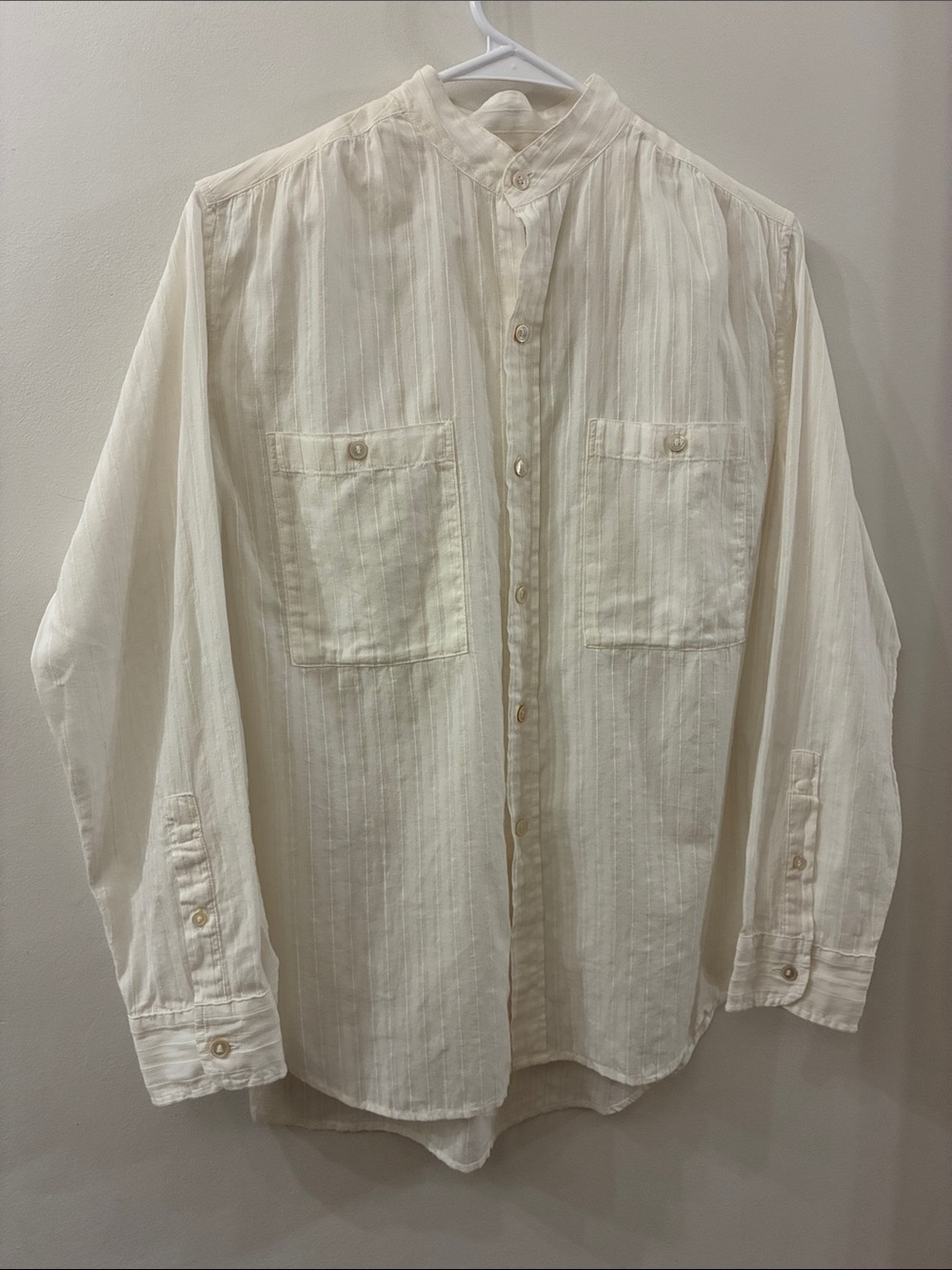 Buck Mason NWT white cotton dobby studio shirt - women’s XS - minimalist